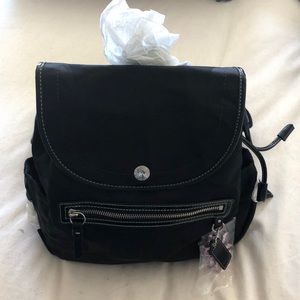 Black Fabric Coach Backpack